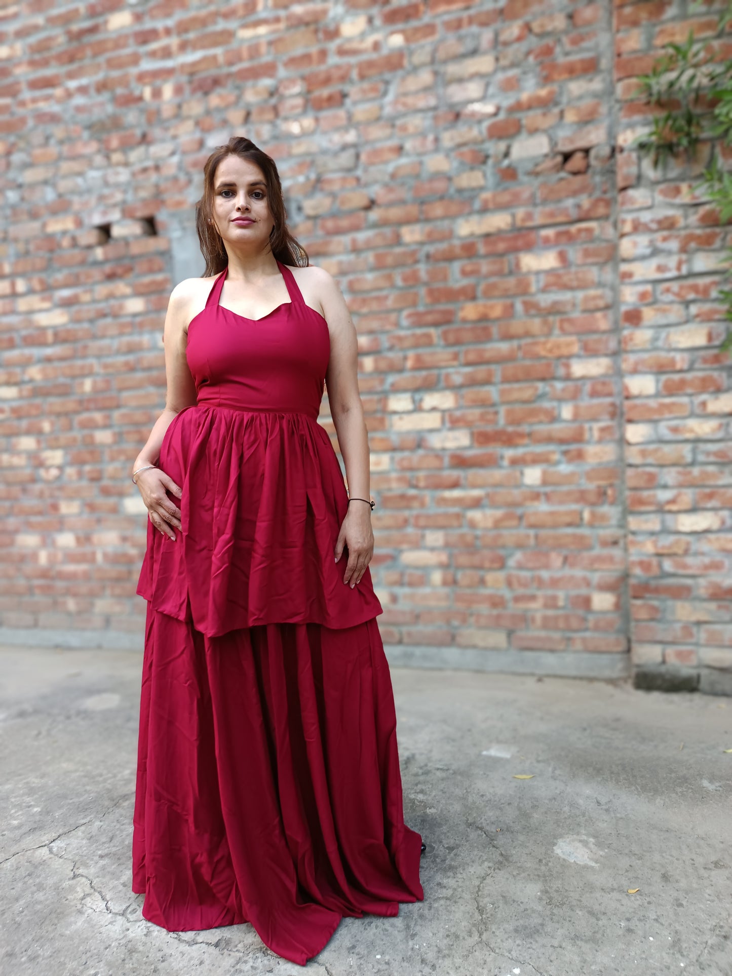 Cherry Red Cotton Dress