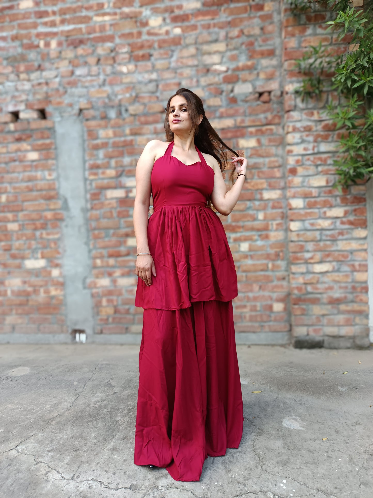 Cherry Red Cotton Dress