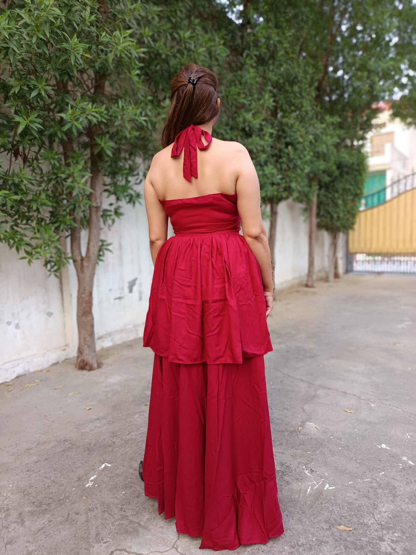 Cherry Red Cotton Dress