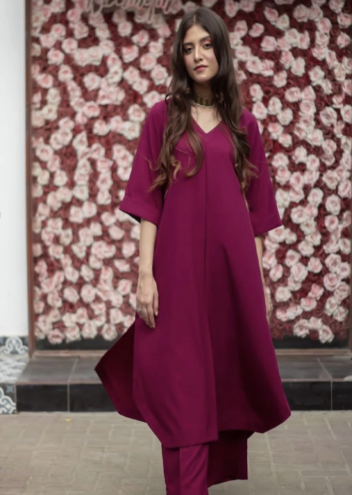 Magenta Two Pieces Dress