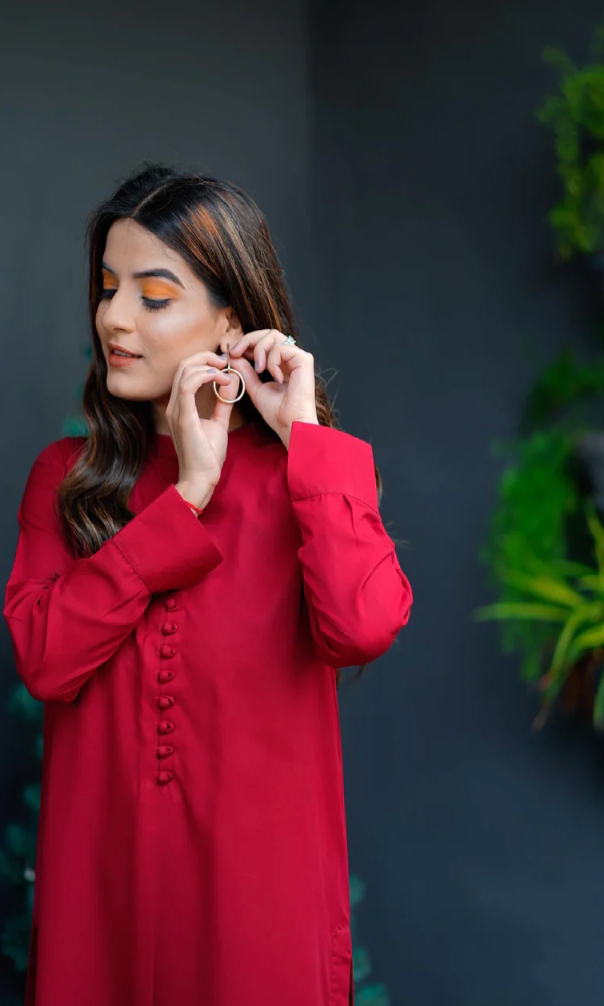 Red Two Piece Dress